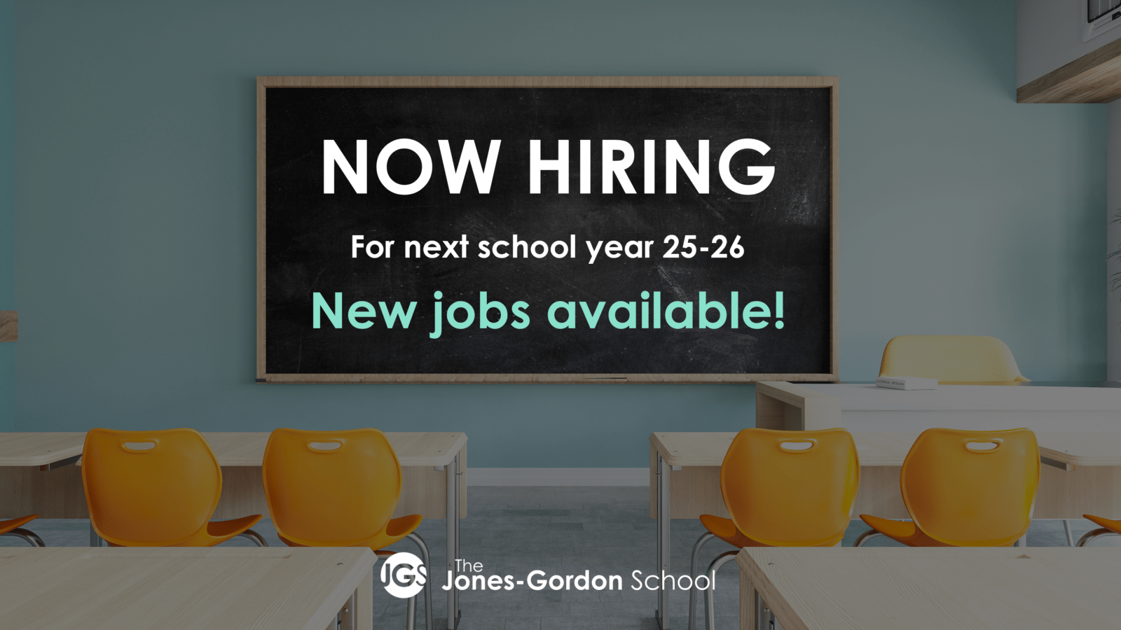 The Jones-Gordon School is now hiring for next school year 2025-2026. New jobs are now available.