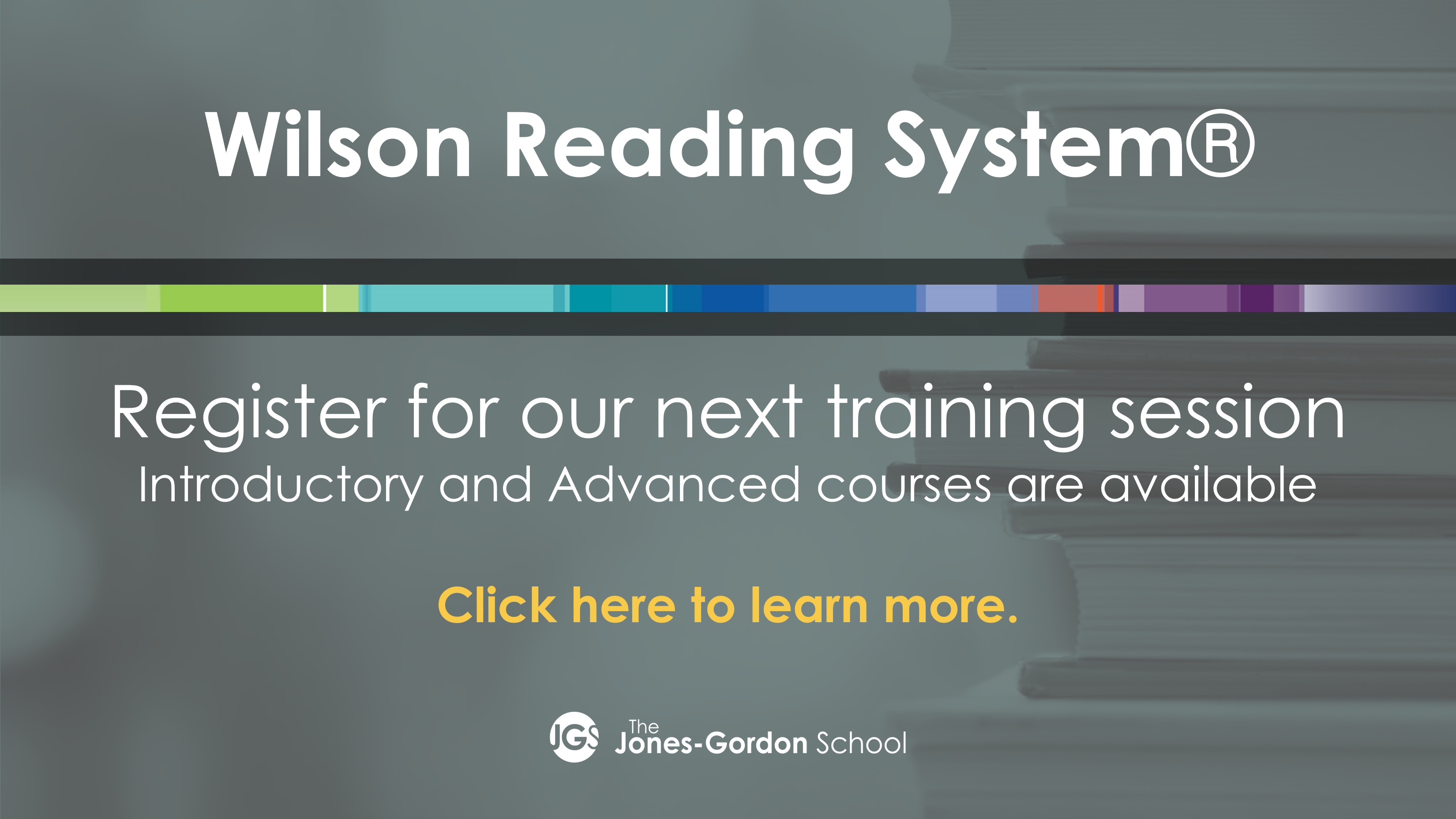 This Wilson Reading System advertisement is promoting upcoming introductory and advanced courses.